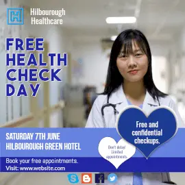 Online Editable Free Health Check from Healthcare Instagram Post