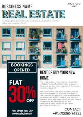 Online Editable Booking Opens for Home Property Poster