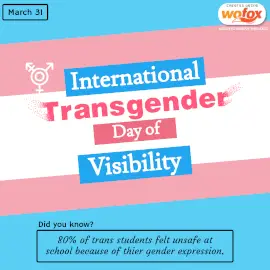 Online Editable International Transgender Day of Visibility March 31 Instagram Post Online Editable International Transgender Day of Visibility March 31 Instagram Post
