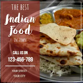 Online Editable Order Best Indian Cuisine Instagram Post