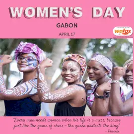 Online Editable Women's Rights Day in Gabon April 17 Instagram Post