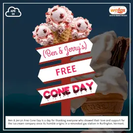 Online Editable Ben & Jerry's Free Cone Day April 14 Instagram Post