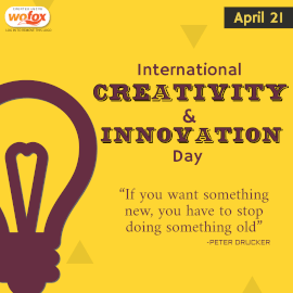 Online Editable International Creativity and Innovation Day April 21 Quotes Instagram Post