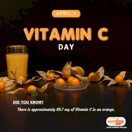 Online Editable Vitamin C Day April 4 Social Media Post