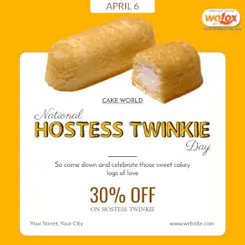 Online Editable National Twinkie Day April 6 Social Media Post