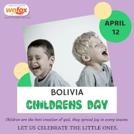 Online Editable Children's Day in Bolivia April 12 Instagram Post
