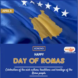 Online Editable Day of Romas in Kosovo April 8 Instagram Post