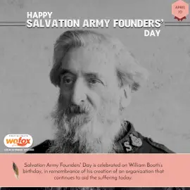 Online Editable Happy Salvation Army Founders' Day April 10 Instagram Post Online Editable Happy Salvation Army Founders' Day April 10 Instagram Post