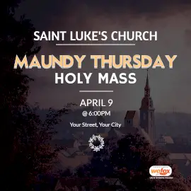 Online Editable Maundy Thursday Instagram Post
