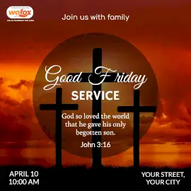Online Editable Bible Verse About God’s Love on Good Friday Service Instagram Post Online Editable Bible Verse About God’s Love on Good Friday Service Instagram Post