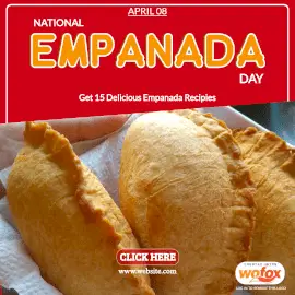 Online Editable National Empanada Day Recipes April 8 Instagram Post Online Editable National Empanada Day Recipes April 8 Instagram Post