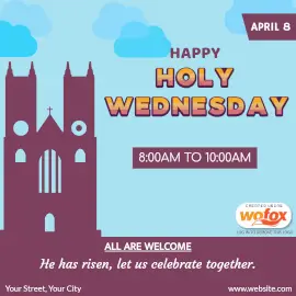 Online Editable Holy Wednesday Instagram Post