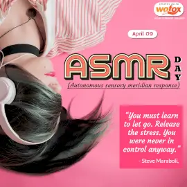Online Editable International ASMR Day April 9 Instagram Post