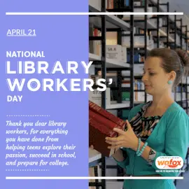 Online Editable National Library Workers Day Social Media Post