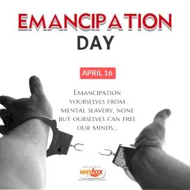 Online Editable Emancipation Day April 16 Social Media Post