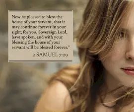 Online Editable Bible Verse - 2 Samuel 7:29 Facebook Post