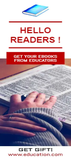 Online Editable Educated ebook Wide Skyscraper Ad