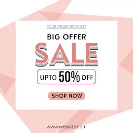 Online Editable Big Sale 50% Offer Instagram Post
