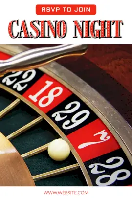 Online Editable Play on Casino Party Pinterest Graphic