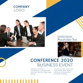 Online Editable Business Conference Event Social Media Post