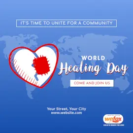 Online Editable World Healing Day Social Media Post