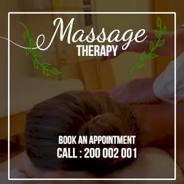 Online Editable Get Appointment For Massage Therapy Instagram Post