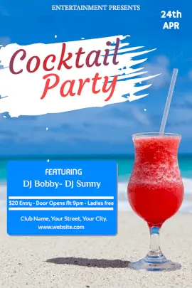 Online Editable Cocktail Party Invitation Pinterest Graphics