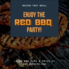 Online Editable Enjoy the Red BBQ Party Instagram Post