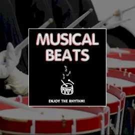 Online Editable Black Musical Beats CD Cover