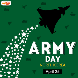 Online Editable Army Day in North Korea April 25 Instagram Post