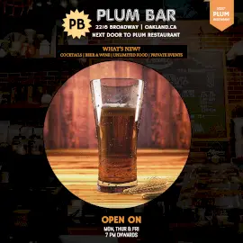 Online Editable Let's Drink in Plum Bar Instagram Post