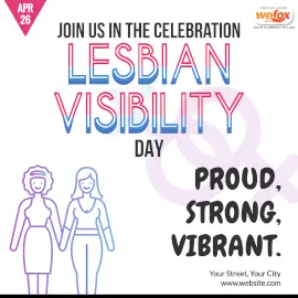 Online Editable Lesbian Visibility Day Awareness on April 26 Instagram Post