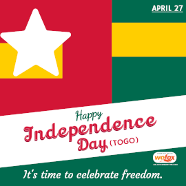 Online Editable Togo Independence Day Wishes on April 27 Instagram Post