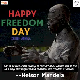 Online Editable Happy Freedom Day in South Africa April 27 Instagram Post