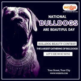 Online Editable National Bulldogs Are Beautiful Day April 21 Instagram Post