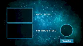 Online Editable Cyan Particles Background Video Playlist YouTube End Screen Outro