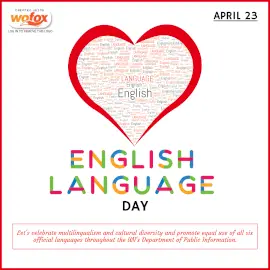 Online Editable English Language Day April 23 Instagram Post