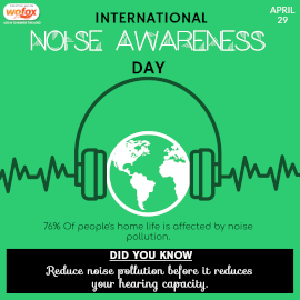 Online Editable International Noise Awareness Day Instagram Post