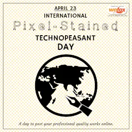 Online Editable International Pixel-Stained Technopeasant Day April 23 Instagram Post