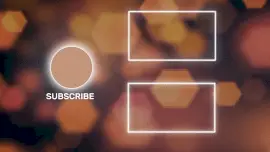 Online Editable Hexagon Bokeh Effect Video Playlist YouTube End Screen Outro