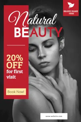 Online Editable Beauty Salon Deals Pinterest Graphic