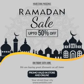Online  Editable Ramadan Fashion Sale Offers Instagram Post
