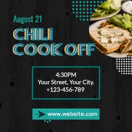 Online Editable Chili Cook Restaurant Instagram Post