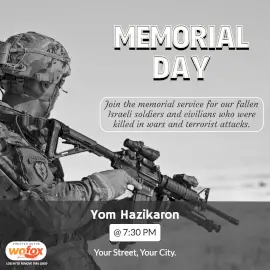 Online Editable Memorial Day (Yom HaZikaron) in Israel Instagram Post