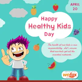 Online Editable Healthy Kids Day Instagram Post