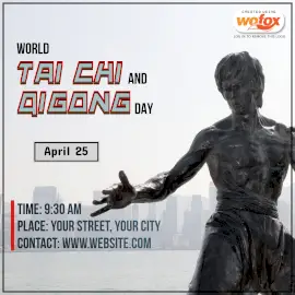 Online Editable World Tai Chi and Qigong Day Instagram Post