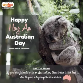 Online Editable National Hug an Australian Day April 26 Instagram Post