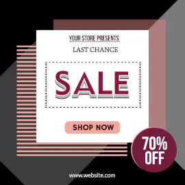 Online Editable 70% Sale Offer Instagram Post