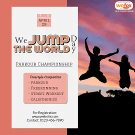 Online Editable We Jump The World Day April 29 Instagram Post