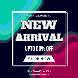 Online Editable New Arrival 50% Off Instagram Post